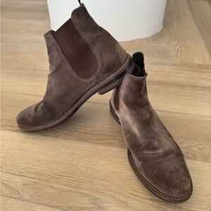 Men’s Alfani Size 10.5 Mid Height Brown Suede/ Leather Boots